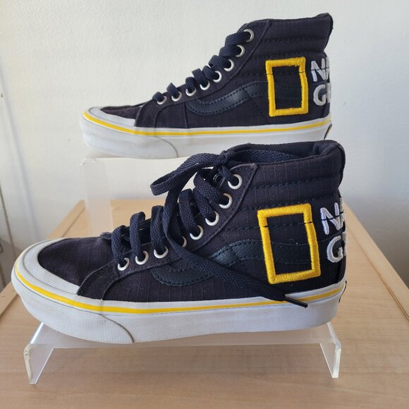 Vans Shoes - VANS National Geographic Sk8-Hi Reissue Black & Yellow Sneakers (Women Size: 5)